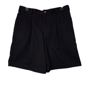 Liz Claiborne 2 pairs Womens Size 12 Navy‎ Blue or Black Pleated Shorts